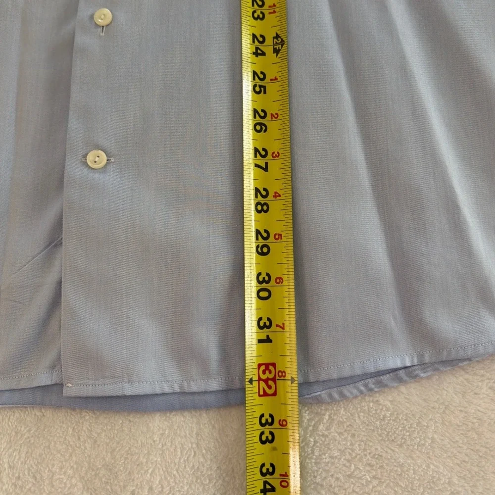 Eton Mens Contemporary Fit Light Blue Signature Twill Cotton Dress‎ Shirt 18 46